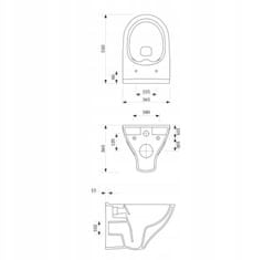 CERSANIT Mille - závesná wc misa CleanOn so SLIM pomaly padajúcim sedátkom z duroplastu, SET B291, biela, S701-453