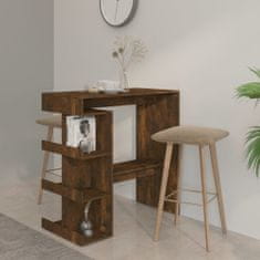 Petromila vidaXL Barový stôl+regál, tmavý dub 100x50x101,5 cm, kompozitné drevo