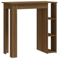Petromila vidaXL Barový stôl+polica, hnedý dub 102x50x103,5 cm, kompozitné drevo