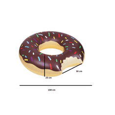 commshop Nafukovací kruh Donut - hnedý (120cm)