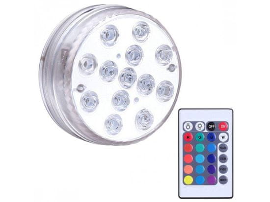 commshop Ponorné RGB 13 LED svetlo - podvodná nočná lampa