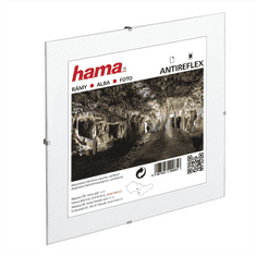 HAMA Clip-Fix, antireflexné sklo, 30x30 cm