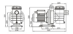 HansCraft Bazénové čerpadlo BOXER 1100