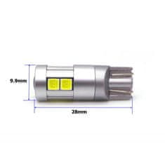 motoLEDy W5W LED žiarovka T10 12-24V CANBUS 500lm, zelená