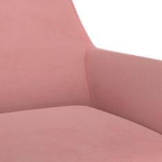 Vidaxl Otočné jedálenské stoličky 4 ks ružové zamatové