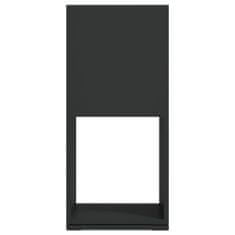 Vidaxl Otočná skrinka čierna 34,5x34,5x75,5 cm drevotrieska