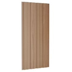 Vidaxl Strešné panely 36 ks pozinkovaná oceľ bledé drevo 100x45 cm