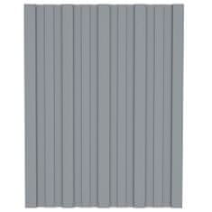 Vidaxl Strešné panely 36 ks pozinkovaná oceľ strieborné 60x45 cm