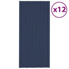 Vidaxl Strešné panely 12 ks pozinkovaná oceľ antracitové 100x45 cm