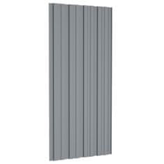 Vidaxl Strešné panely 12 ks pozinkovaná oceľ strieborné 100x45 cm