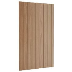 Vidaxl Strešné panely 36 ks pozinkovaná oceľ bledé drevo 80x45 cm