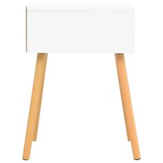Petromila vidaXL Nočné stolíky 2 ks, biela+sonoma 40x40x56 cm, kompozitné drevo