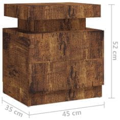 Petromila vidaXL Nočný stolík, tmavý dub 45x35x52 cm, kompozitné drevo