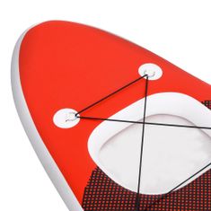 Vidaxl Nafukovací Stand up paddleboard, červený 360x81x10 cm