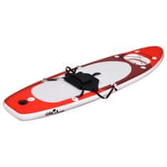 Vidaxl Nafukovací Stand up paddleboard červený 300x76x10 cm