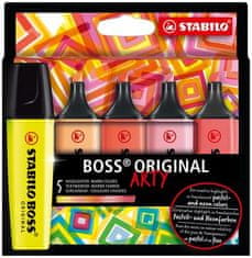 Stabilo Zvýrazňovače "BOSS original Arty", 10 ks, teplé odtiene, 2-5 mm, 70/5-02-1-20