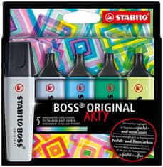 Stabilo Zvýrazňovače "BOSS original Arty", 5 ks, studené odtiene, 2-5 mm, 70/5-02-2-20