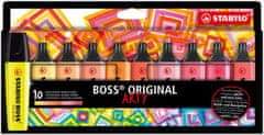 Stabilo Zvýrazňovače "BOSS original Arty", 10 ks, teplé odtiene, 2-5 mm, 70/10-1-20