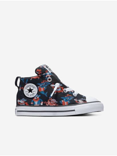 Converse Čierne detské vzorované členkové tenisky Converse Pirate