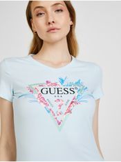 Guess Svetleomodré dámske tričko Guess S