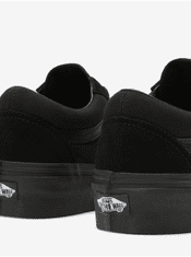 Vans Čierne dámske kožené tenisky na platforme VANS UA Old Skool Platform 35