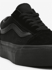 Vans Čierne dámske kožené tenisky na platforme VANS UA Old Skool Platform 35