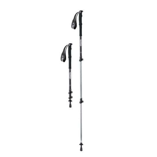 Naturehike teleskopická treková hlinníková palica ST01 62-135cm 255g - čierna