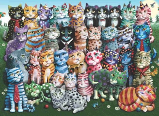 AnaTolian Puzzle Mačacie rodinné stretnutie 1000 dielikov