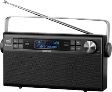 štýlový rádioprijímač sencor srd 7800 bluetooth aux in dad fm tuner reproduktory aux in vstup microusb napájanie