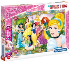 Clementoni Puzzle s drahokamami Zábava s Disney princeznami 104 dielikov