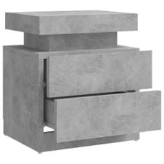 Petromila vidaXL Nočný stolík, betónovo sivý 45x35x52 cm, kompozitné drevo