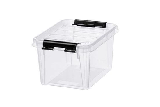 SMARTSTORE Úložný box "Classic 1,5", priehľadný, plast, 1,5 l, čierne úchytky, 3453070