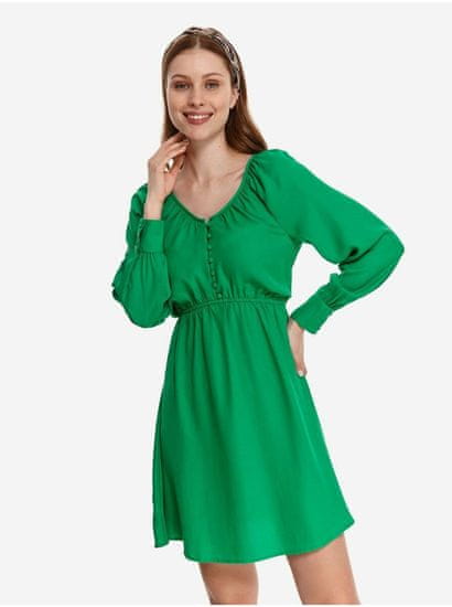 Top Secret Zelené dámske šaty s gombíkmi TOP SECRET