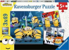 Ravensburger Puzzle Mimoni 2: Zloduch prichádza 3x49 dielikov