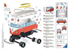 Ravensburger 3D puzzle Autobus Volkswagen T1 162 dielikov