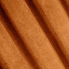 DESIGN 91 Zamatový záves s riasiacou páskou - Ria, oranžový 140 x 270 cm