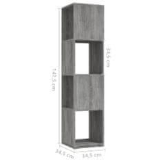 Petromila vidaXL Otočná skrinka, betónová 34,5x34,5x75,5 cm, kompozitné drevo