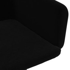 Vidaxl Otočné jedálenské stoličky 4 ks čierne zamatové