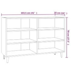 Petromila vidaXL Komoda tmavý dub 103,5x35x70 cm drevotrieska