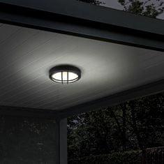 Solight LED vonkajšie osvetlenie guľaté s mriežkou, 13W, 910lm, 4000K, IP65, 17cm, čierna, WO753