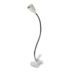 Solight LED stolná lampička, 2,5W, 3000K, clip, biela farba, WO33-W