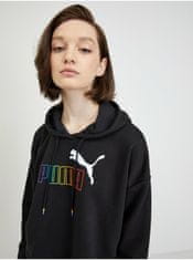 Puma Čierna dámska mikina s kapucňou Puma Rainbow M