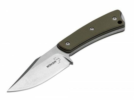 Böker Plus 02BO005 Piranha malý vonkajší nôž 7,5 cm, zelená, G10, puzdro Kydex, adaptér