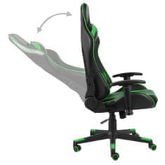 Petromila vidaXL Otočná herná stolička zelená PVC