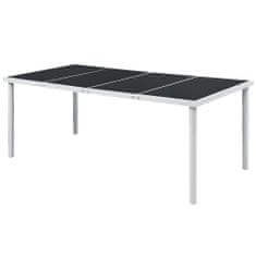 Petromila vidaXL Záhradný stôl 190x90x74 cm, čierny, oceľ