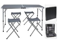 ProGarden Kempingový nábytok stôl + 4 stoličky skladacie REDCLIFFS KO-X61210200