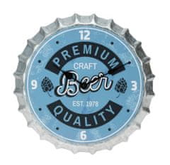 SEGNALE Hodiny nástenné designové kov 35 cm BEER