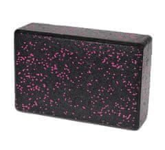 XQMAX Blok na jogu 15 x 23 cm čierna / ružová KO-8CS000280ruzo