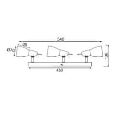 ACA ACA Lighting Spot stropné svietidlo MC542NM3