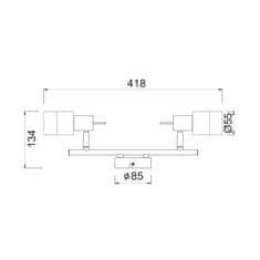 ACA ACA Lighting Spot stropné svietidlo MC6562